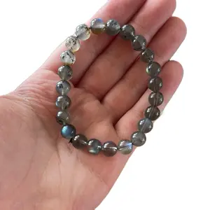 Labradorite 8mm Bracelet - Natural Stone Beads for Women & Men - Elegant & Stylish Jewelry Gift
