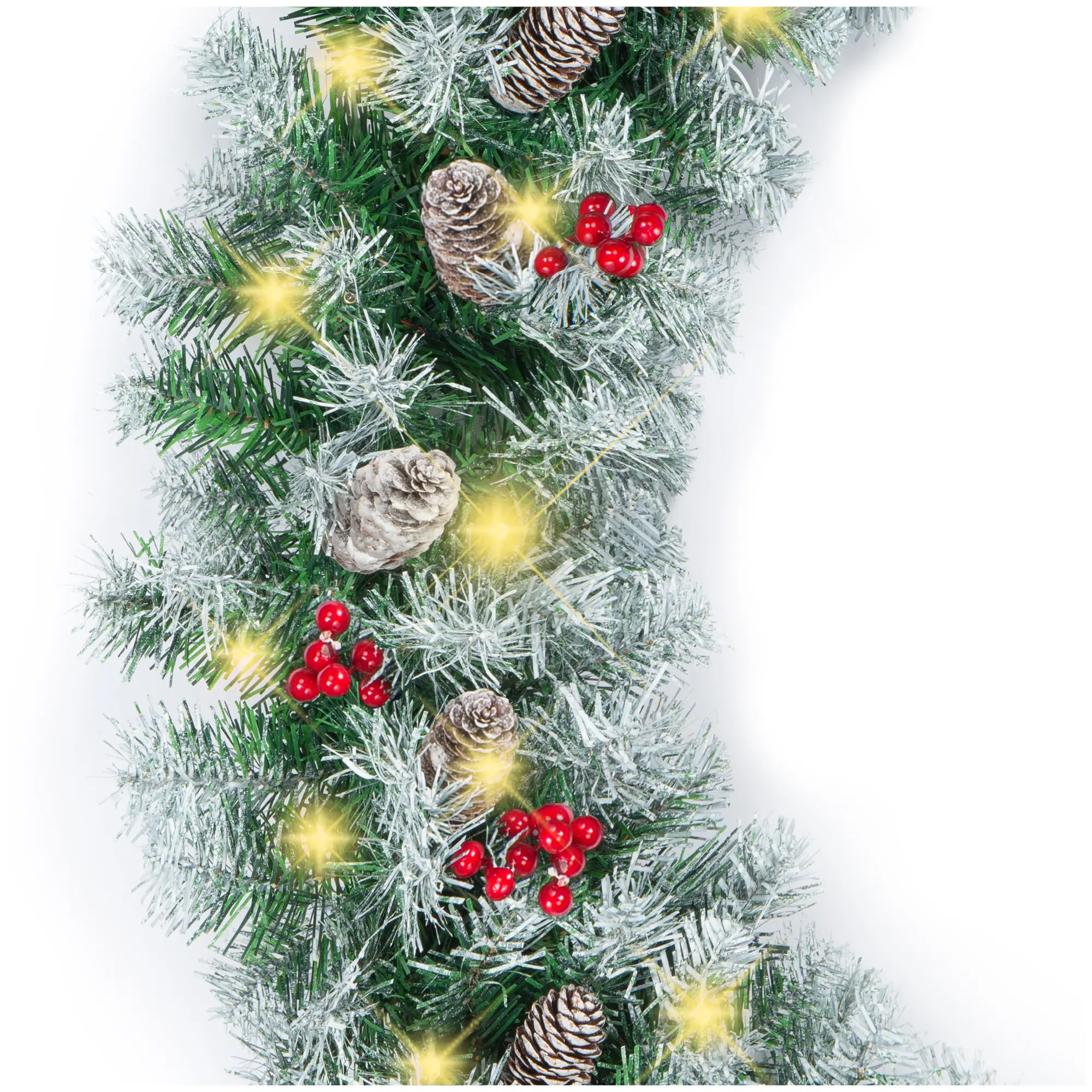 Best Choice Products 9Ft Pre-Lit Christmas Garland W/ 2-In-1 Led Lights