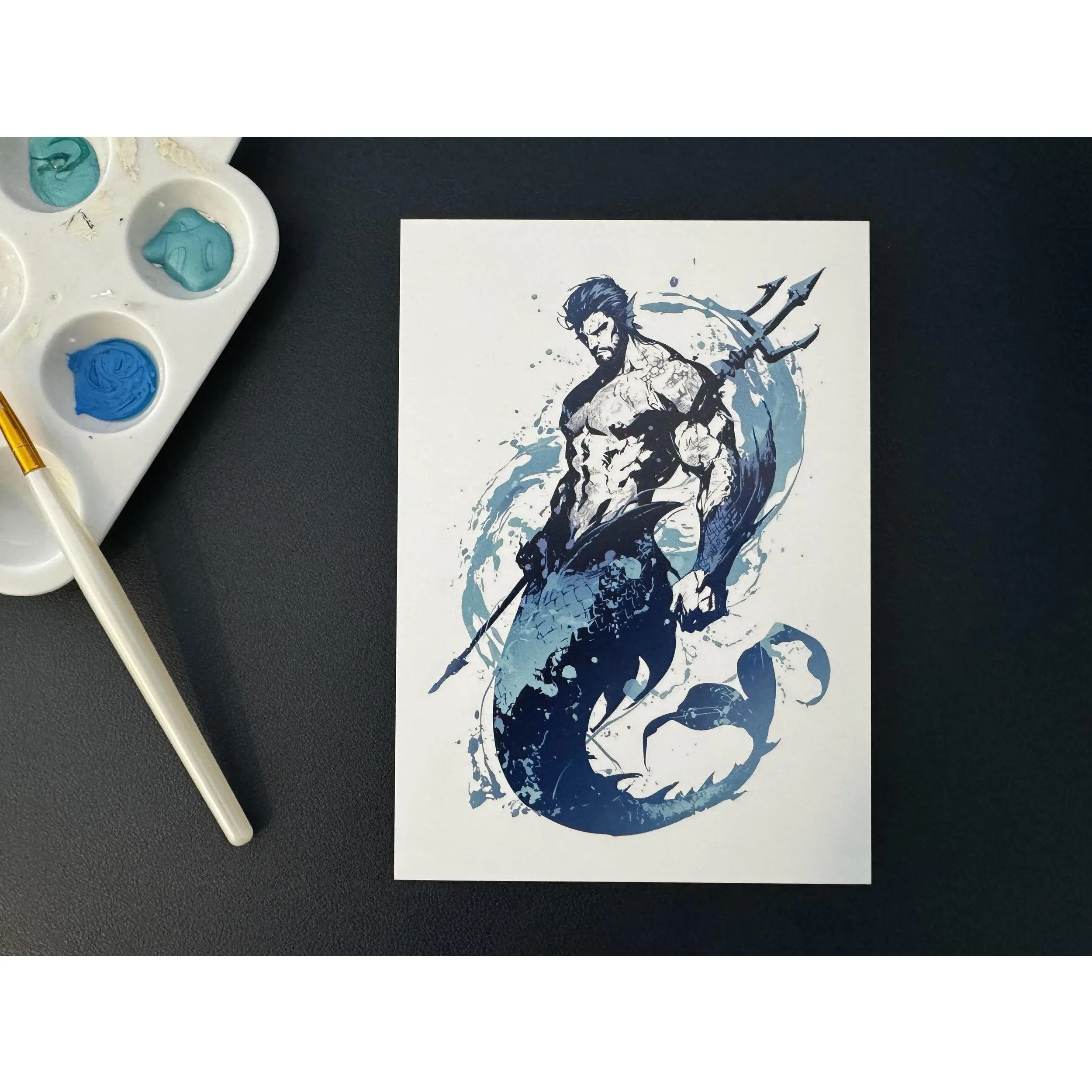 Merman 5x7 Decor Wall Art Prints - Premium Satin Paper