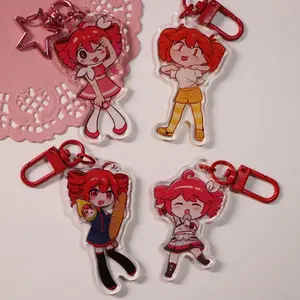 Kasane Teto Acrylic Keychain Charms, Vocaloid Cute Kawaii Bag Charm, Key Accessory, Gift for Fans, Collectible Character Charm, for Bags, Keys, Backpacks, Cute Decor, Gift Idea
