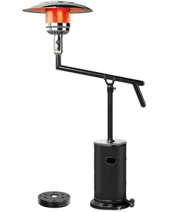 NAVINE 50,000 BTU Swivel Patio Heater, 86.6" Propane Outdoor Heater with Hidden Tank, Storage Tabletop, Built-In Weighted Base, Swivel Arm & Reflective Heat Shield for Patio, Backyard, Garden, Yard & Lawn