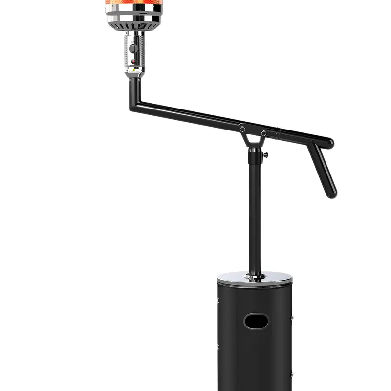 NAVINE 50,000 BTU Swivel Propane Patio Heater - 86.6in Outdoor Direct Heat Heater with Hidden Tank, 31.4" Reflective Heat Shield, Swivel Arm, Built-In Tabletop, Easy to Move Weighted Base, Compact Storage, Enhanced Safety for Patio, Backyard