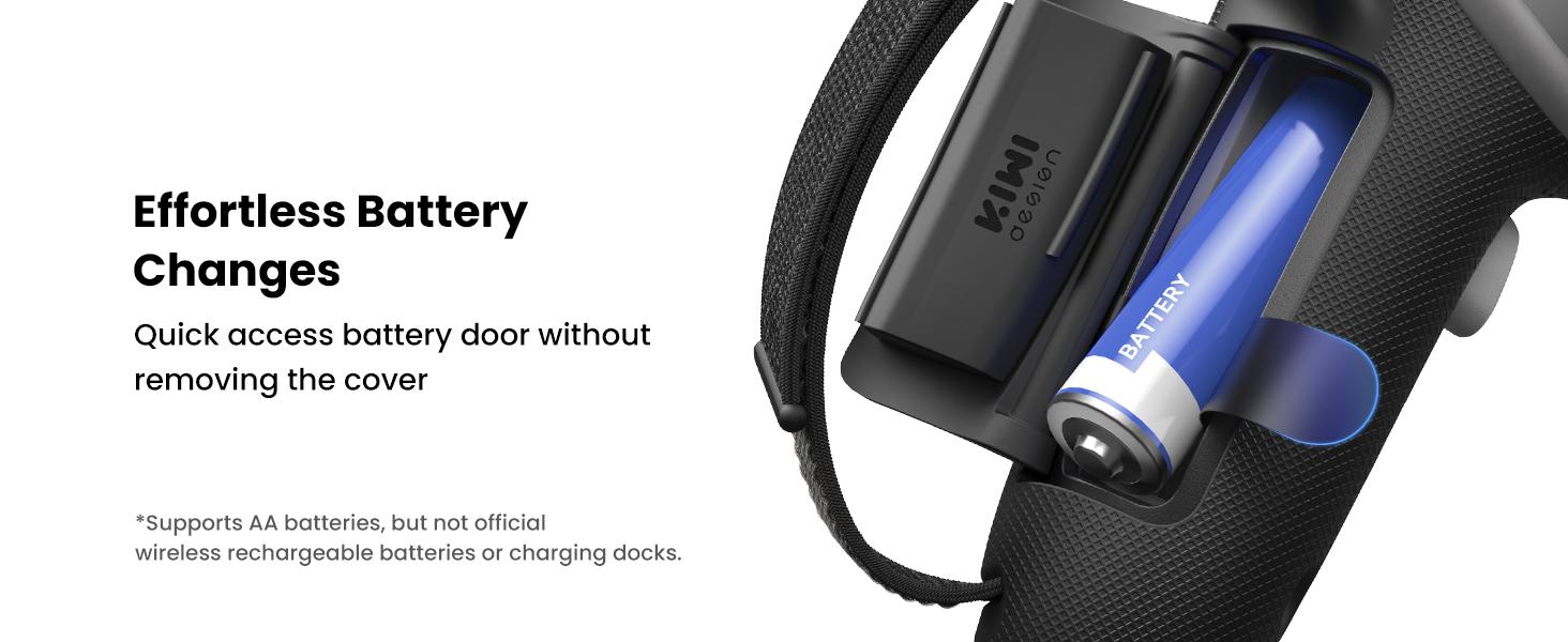 KIWI design Upgraded Controller Grips Protector Compatible with Oculus/Meta Quest 3/3S, Non-Slip Handle Cover with Battery Opening, Accessories Made for Meta