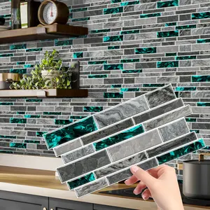 Simulation Marble Splicing Models Tile Wall Stickers, Self-Adhesive Waterproof Marble Pattern Wallpaper, Bathroom, Kitchen & Interior Walls Wall Decoration