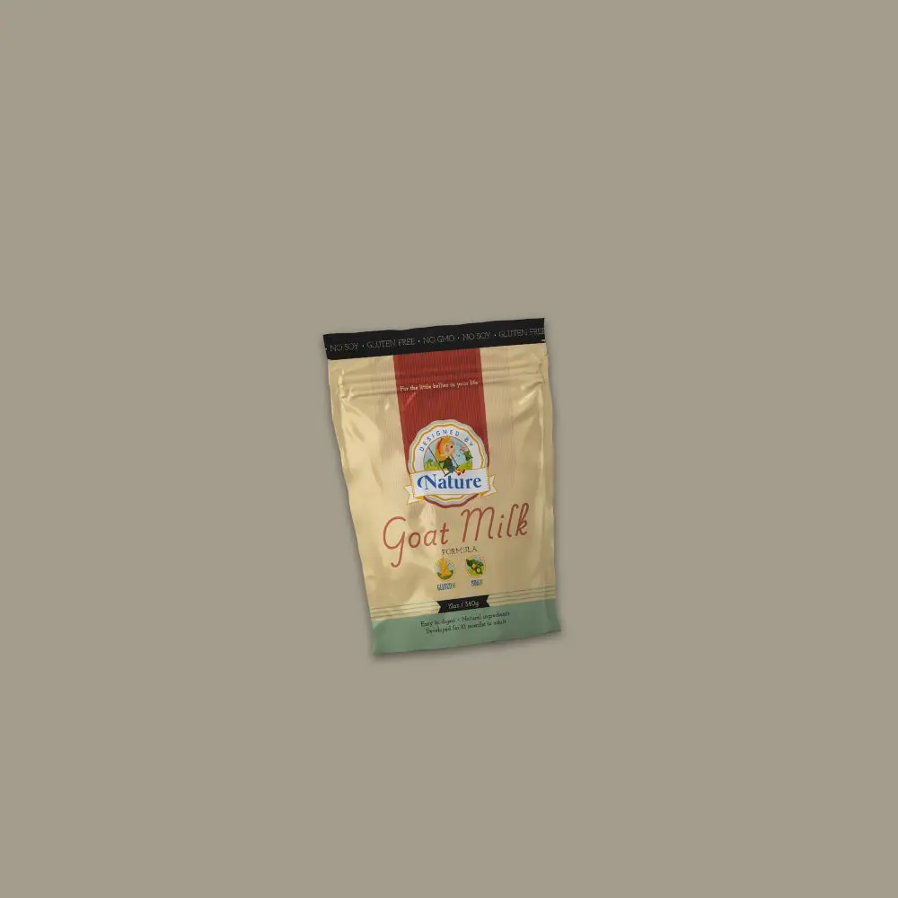 Designed by Nature Goat Milk Samples Pouch - Pure, Non-GMO, Gluten-Free, 12 oz/340g - High in Calcium, Protein, & Omega 3 Fatty Acids - Nutritious for Growing Children