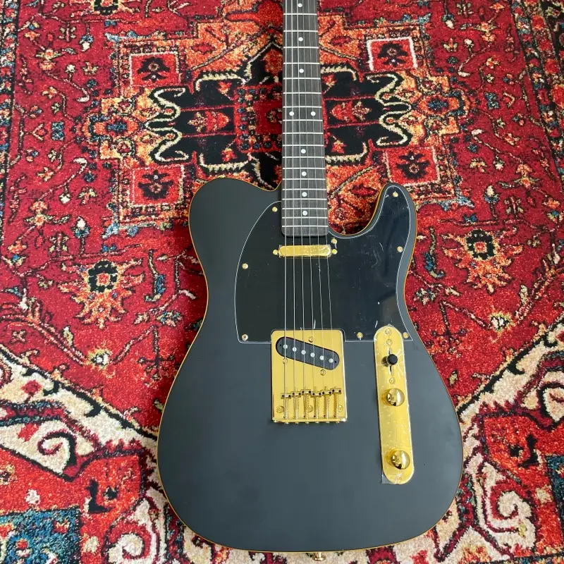 Classic Version Tele Electric Guitar Matte Black Color Mahogany Body Maple Neck