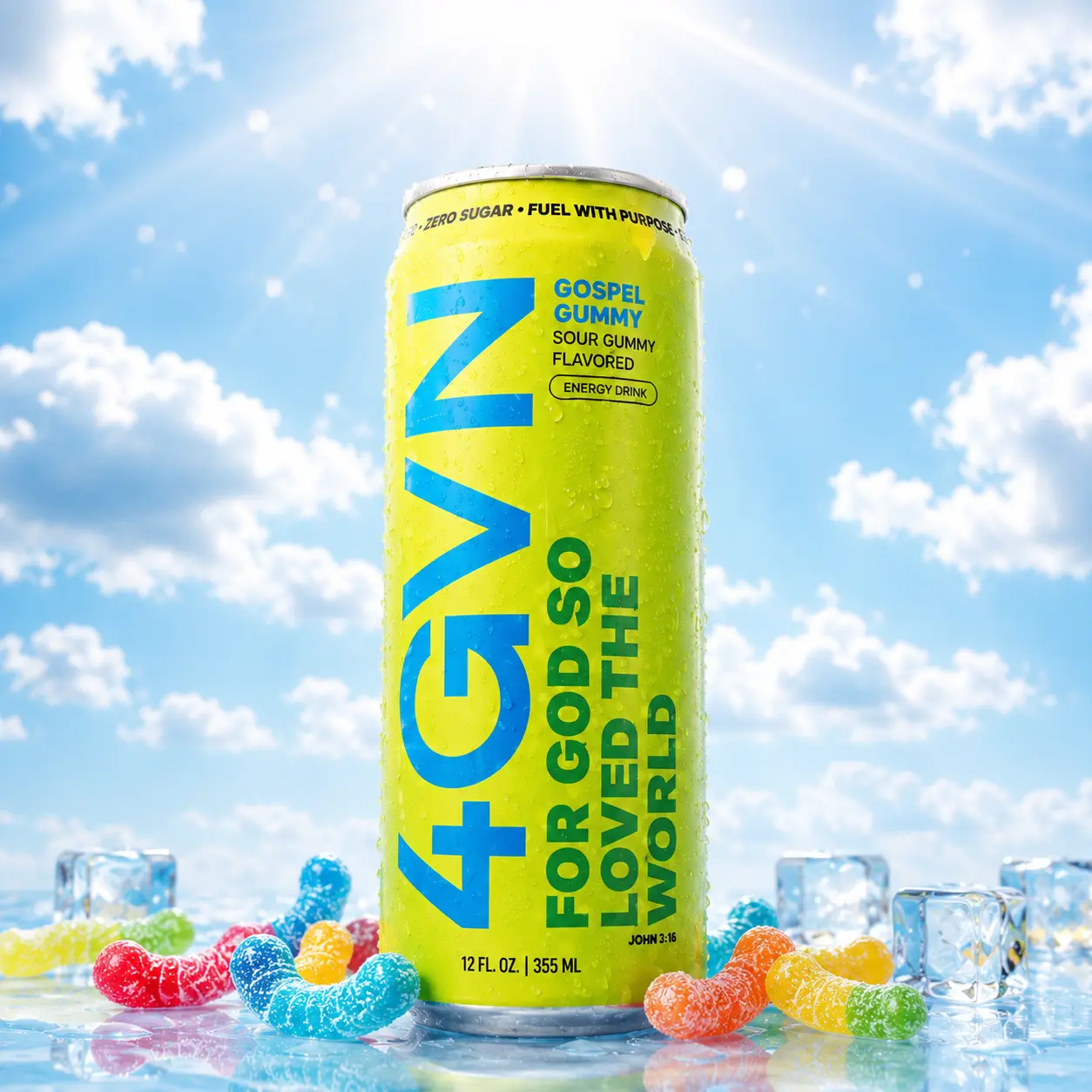 Gospel Gummy - Sour Gummy 4GVN Energy Drink | Zero Sugar | 200mg Caffeine