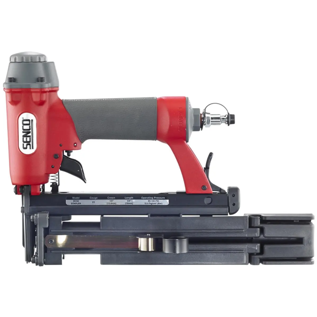 Senco BC58 Pneumatic Button Cap Stapler, 21-Gauge, 1/2 in. Crown Power Tool for 5/8 in. Staples & 1 in. Caps, 110-Fastener Magazine, Power Tools for Cycling Outdoor Recreation