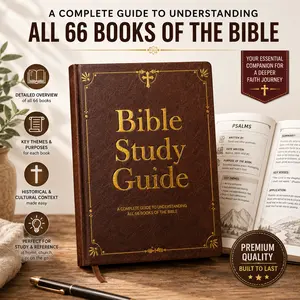 2026 version - Bible Study Guide Complete Guide to Understanding All 66 Books of the Bible Premium Spiral Notebook with Colorful Floral Design Perfect for Daily Study & Reflection