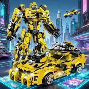 2-In-1 Mechanical Robot and Car Toy, Jointed Arms, Mobile Wheels, No Battery, Ideal Gift for Boys, Movie Fans, Collectors