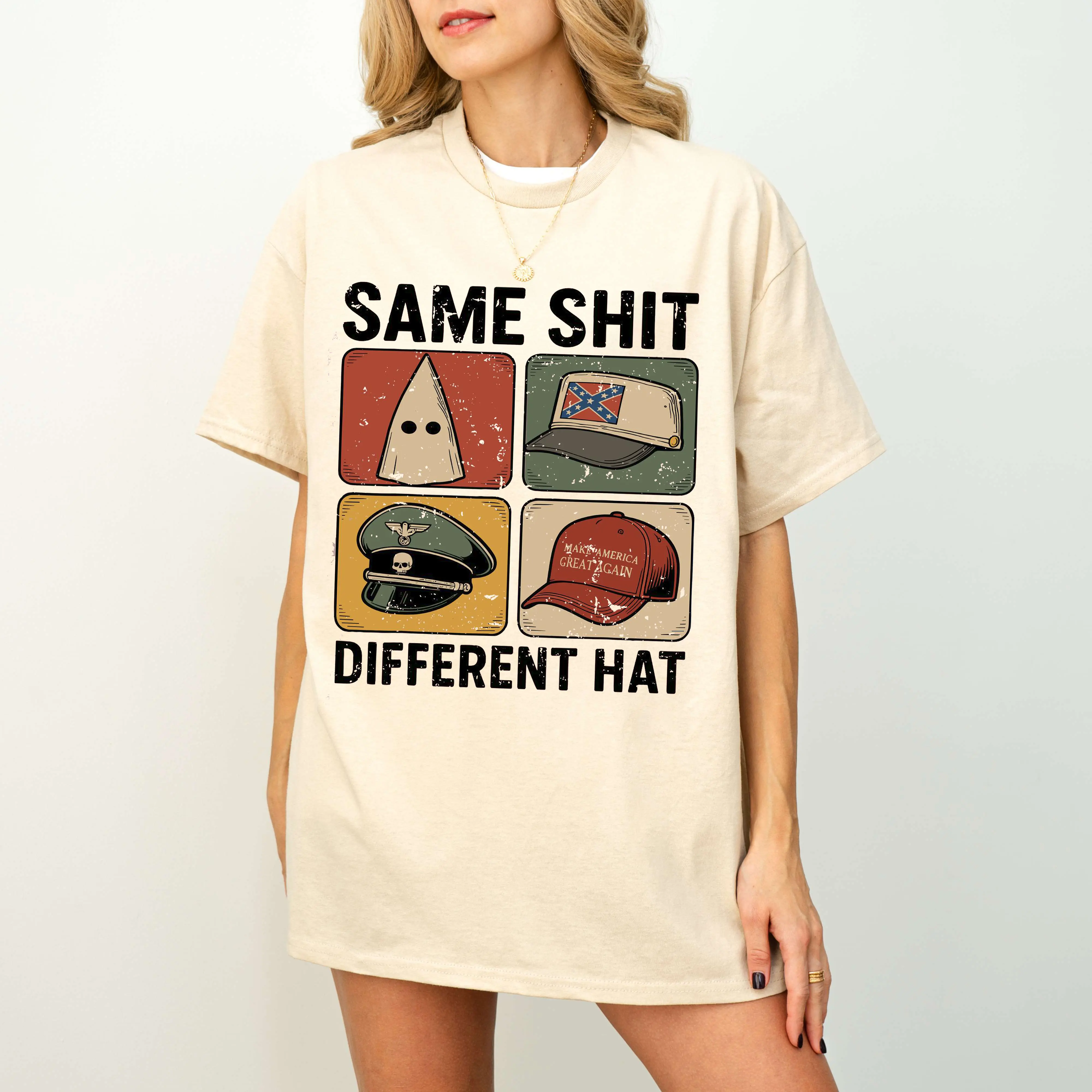 Same Sh!t Different Hat Shirt, Funny FDT T-shirt, Protest Graphic Tee, Dark Humor Statement Tee, Men Women Casual Cotton Tee