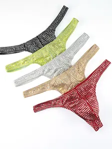 Men's Low Waist Thong Panties Set of 5, Sexy Transparent Fashion Underwear, Wild Boys Temptation, Adult Erotic Gift for Couples