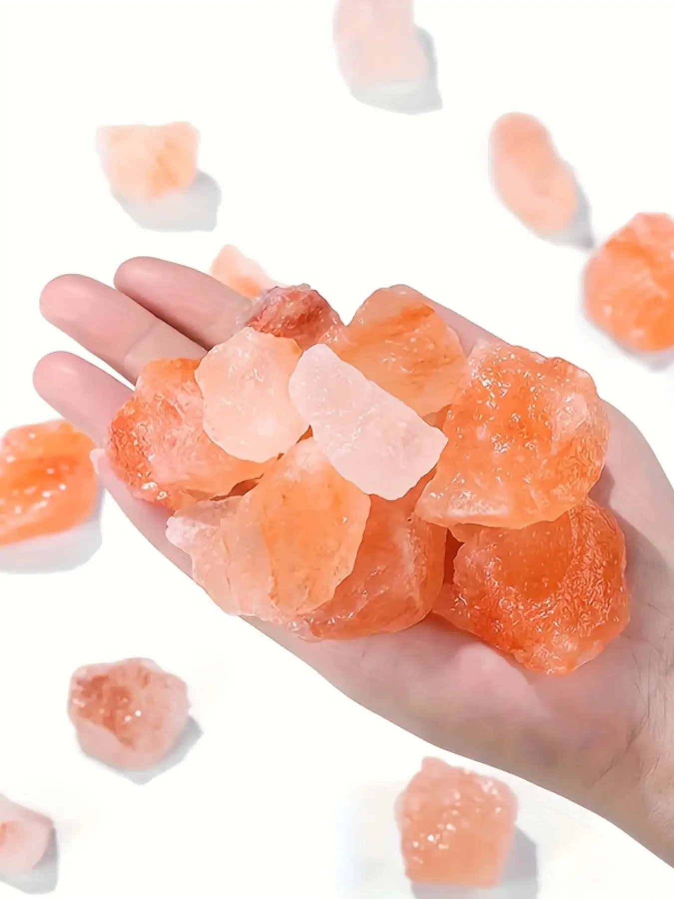 Natural Himalayan Salt Crystal Stone, Natural Crystal Stones, Perfect Gift for Halloween Christmas Thanksgiving, Relaxing Aromatherapy Rock for Diffusers DIY Bath Salts, Home Decor, Multifunctional Use