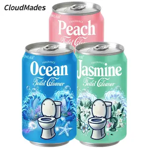 CloudMades Soda Can Toilet Bowl Cleaner – Septic Safe Toilet Tablets in Bottle, 3 Scents (Ocean, Jasmine, Peach), Automatic Long-Lasting Toilet Cleaner, Powerful Stain Remover & Deodorizer