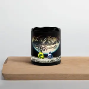 Cyberpunk Edgerunners Mug - David and Lucy on Moon, Anime Gift