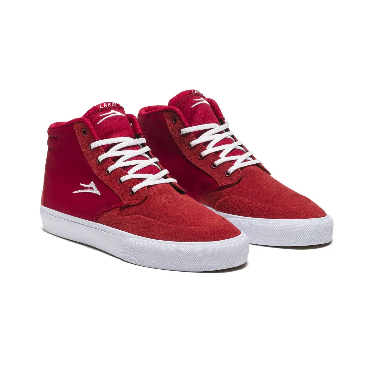 Lakai Skateboard Shoes Riley Hawk 3 High Red Suede