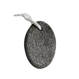 Natural Lava Rock Foot File - Dead Skin Exfoliator for Hikers & Athletes with Honeycomb Texture Double-Sided Action & Built-in Lanyard