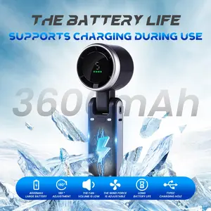 3-in-1 Mini Portable Fan – 3600mAh Rechargeable, 180° Foldable, LED Display, 5-Speed Personal Cooling for Home, Travel & Outdoors