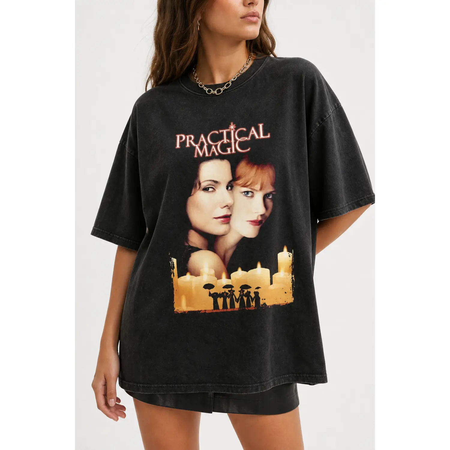 Practical Magic Era T-Shirt, Classic Movie Inspired Unisex Cotton Tee, Crew Neck, Sizes S-3XL, Versatile Menswear & Womenswear Streetwear Staple Casual Anniversary