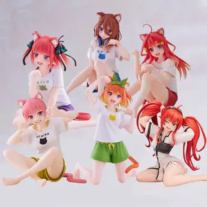 10cm Yotsuba Anime Cute Nakano Nino Figurine The Quintessential Quintuplets Figure Cat Nakano Miku Figure PVC Collection Toys