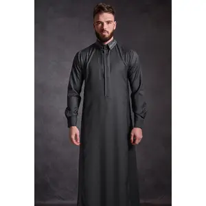 Garden Grey Thobe - Elegant Designer Muslim Wear from London