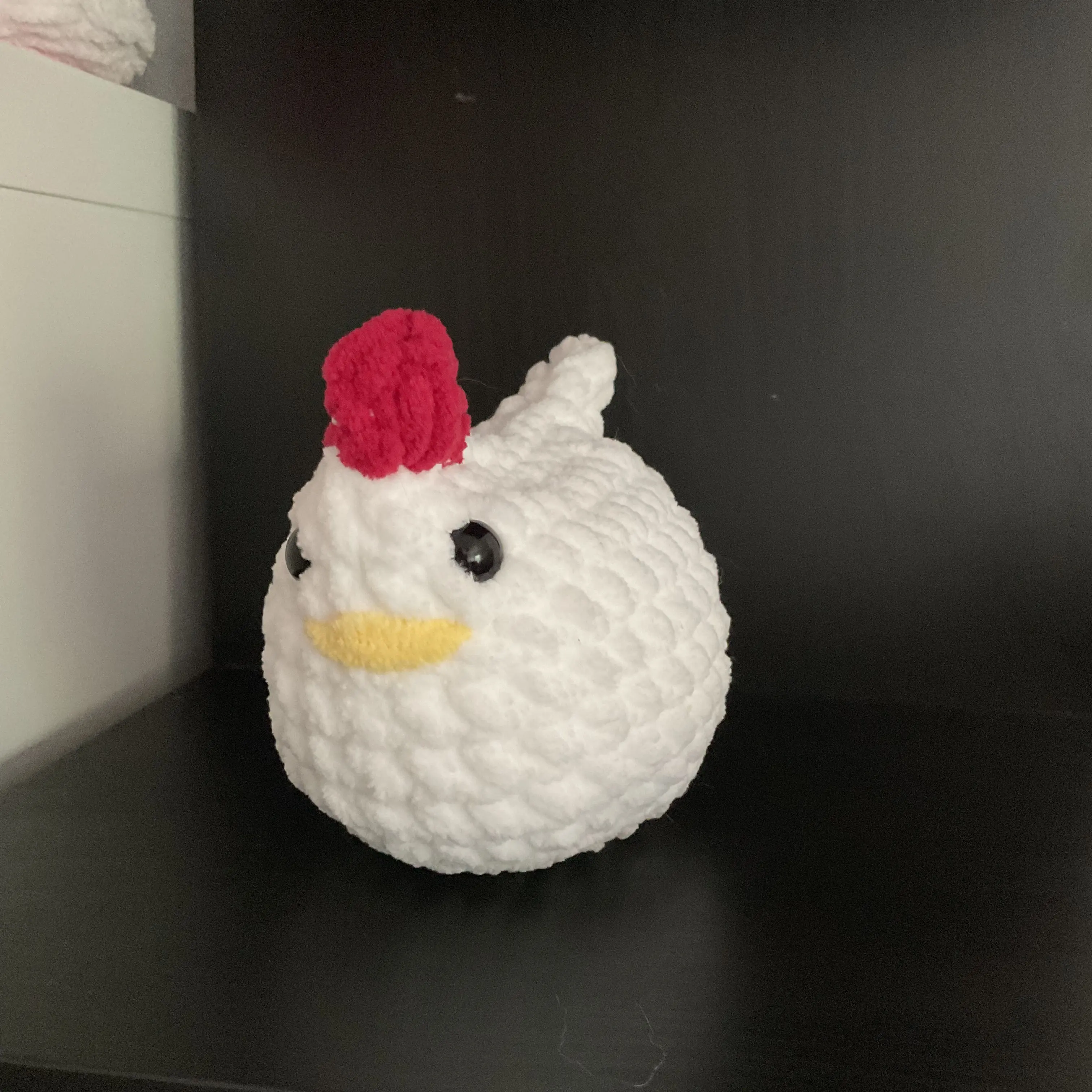 Handmade Crochet White Chicken