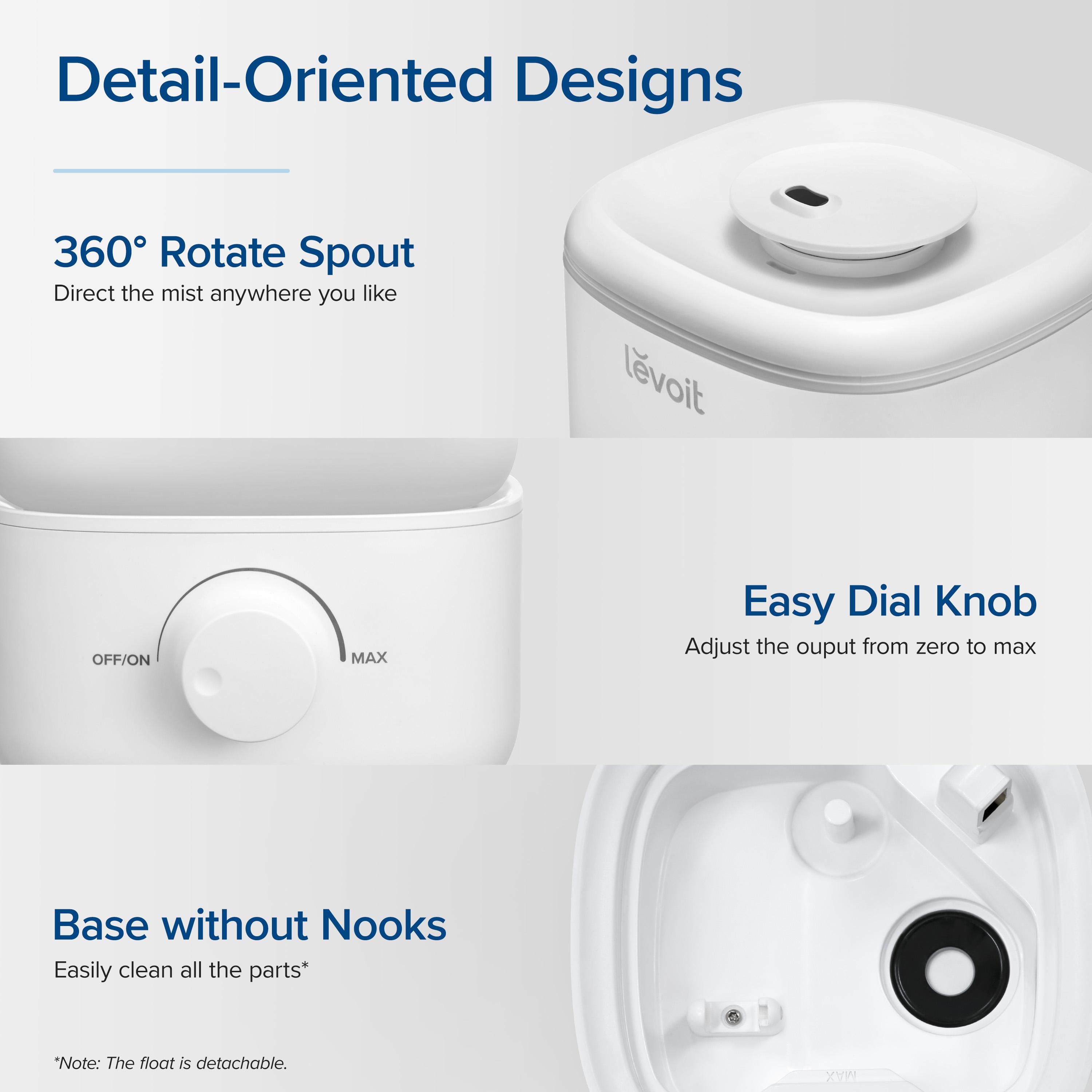 LEVOIT Classic 160 2-pack Bundle Top Fill Humidifiers for Bedroom, 2.5L 26db Quiet Cool Mist Air Humidifier for Home Baby Nursery & Plants, Auto Shut-off