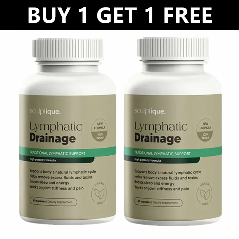 [BUY 1 GET 1 FREE ] Sculptique Vitamins - Lymphatic Drainage Capsules - Supports Body's Natural Lymphatic Cycle Helps Remove Excess Fluids and Toxins - Antioxidant & Detox Binder Supplement