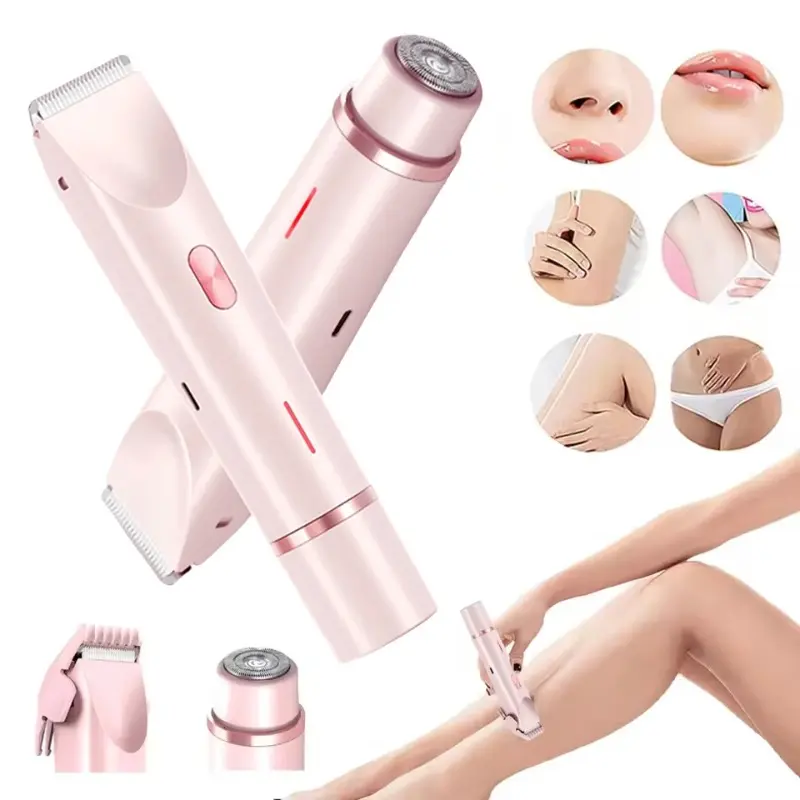 Women's Hair Removal Razor Electric Epilator Portable Pain-Free Pubic Leg Rechargeable Body Trimmer Body Hair Trimming Bikini Underarm Legs Hair Remover Personal Care Appliances