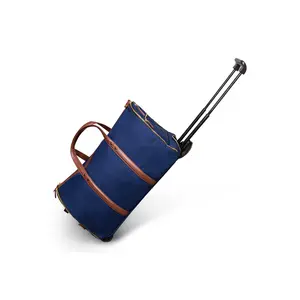 Rolling Convertible Garment Duffel - Midnight Blue, 2-in-1 Travel Bag with Shoe Pocket & Carry-On Functionality