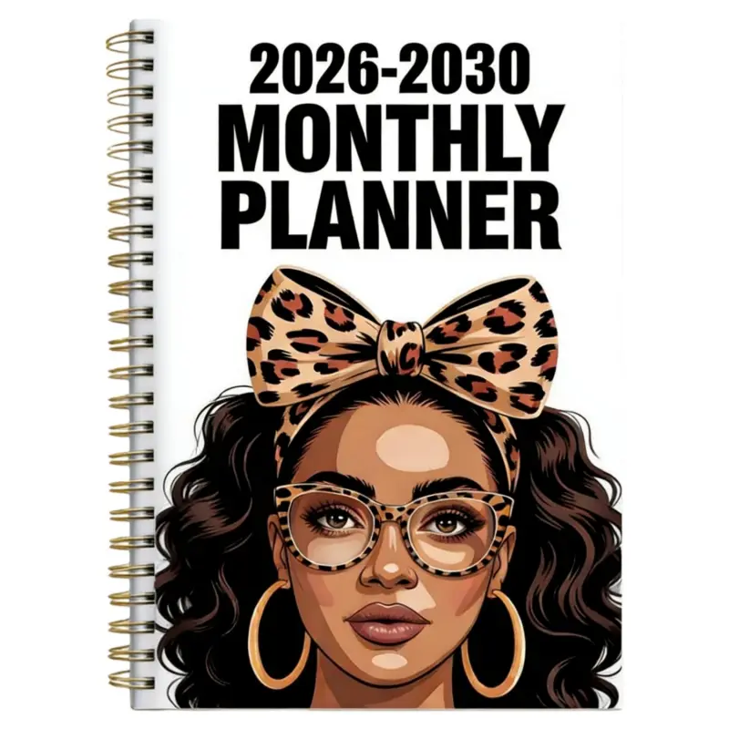 2026–2030 Monthly Calendar, January 2026 to December 2030, 5-Year 60-Month Calendar Planner, Feminine Themed Cover Design, 13.97cm x 21.08cm, Notebook Planner, Paperback Calendar