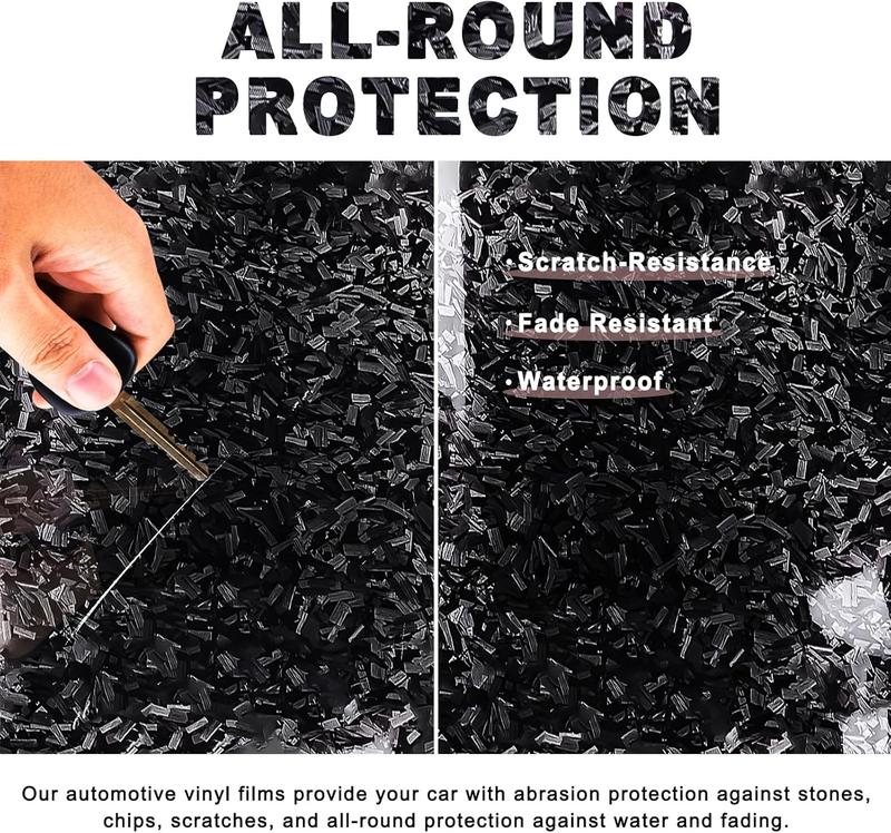 Carbon Fiber Pattern Car Sticker, 1 Roll DIY Multi-Functional Waterproof Car Body Sticker, Anti-scratch Car Decorative Sticker for Car Door, CarBody, Car Interior - 1 x 5 ft (30 * 150 cm)