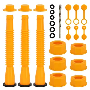 【3/5/8 Sets】Gas Can Spout Nozzle Replacement Kits | Family Home Set,Suitable for Most 1/2/5/10 Gal Can,Kitchen Accessories,Metal,Anti-Spill,Flexible