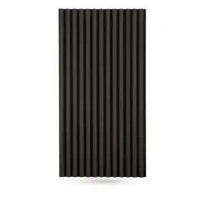 Half-Round Wood Column Acoustic Sound Panel for Walls - Black Oak