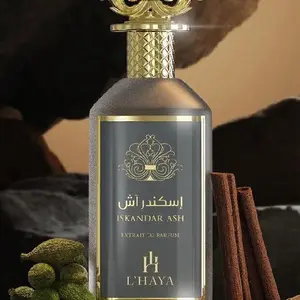 Iskander Ash L'Haya Extrait de Parfum 3.4oz 100ml Made in UAE Bold Fragrance with Cinnamon Cardamom & Bourbon Vanilla Notes Liquid Perfume