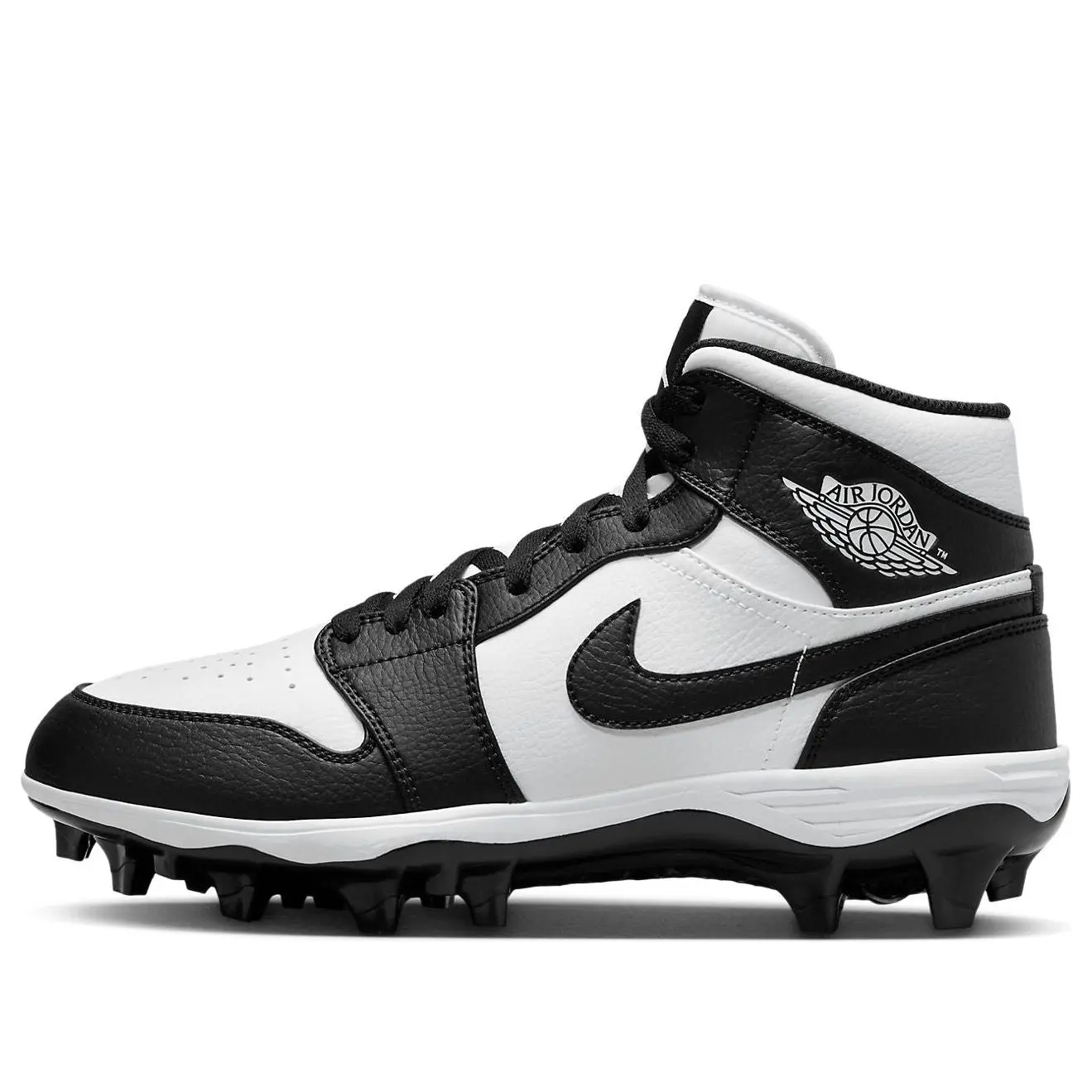 Men's Nike Air Jordan 1 Mid TD 'Panda 2023' FJ6805-100 Football Cleat Sports Trainer Sneaker