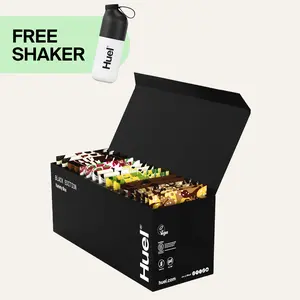 Huel Black Edition Powder Variety Box | 16 Single-Serve High-Protein Meals | 40g Protein | Up to 11g fiber | 8-Flavors | Plant-Based, Low Sugar, On-the-Go Nutrition