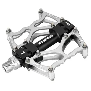 ROCKBROS Lightweight Aluminum Alloy Bike Pedals with Wide Platform Grip ROCKBROS Lightweight Aluminum Alloy Bike Pedals with Wide Platform Grip