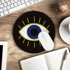 Creative Eye Design Mouse Pad, Portable Round Anti-slip Mouse Pad, Desk Decorative Mouse Mat for Laptop Gaming Women