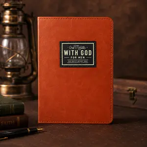 One Minute with God for Men , 365 Devotions in Brown Faux Leather | Faith & Encouragement Journal | Portable 365-Day Reflection Book | Perfect Gift for Valentine’s Day, Birthdays & Holidays | Men's Christian Self-Improvement & Devotional Notebook