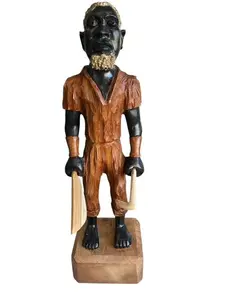 Alboran Congo Negro Doll Fransico Muneco 7 Rayo Zarabanda Santeria Osha Ifa Palo 21-22in Tall Wooden African Religious Ornament