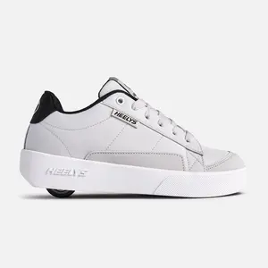 Heelys Shoes with Wheels - Digilo Closed Training Sneaker in White, Black & Gray, Ideal for Athletic and Casual Use