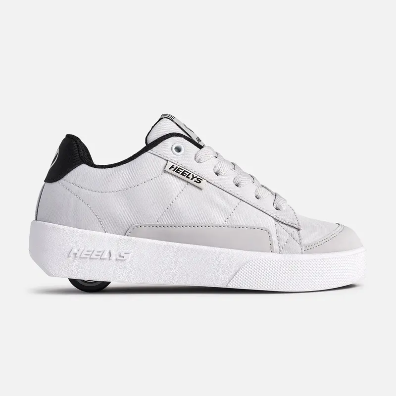 Heelys Shoes with Wheels - Digilo Closed Training Sneaker in White, Black & Gray, Ideal for Athletic and Casual Use