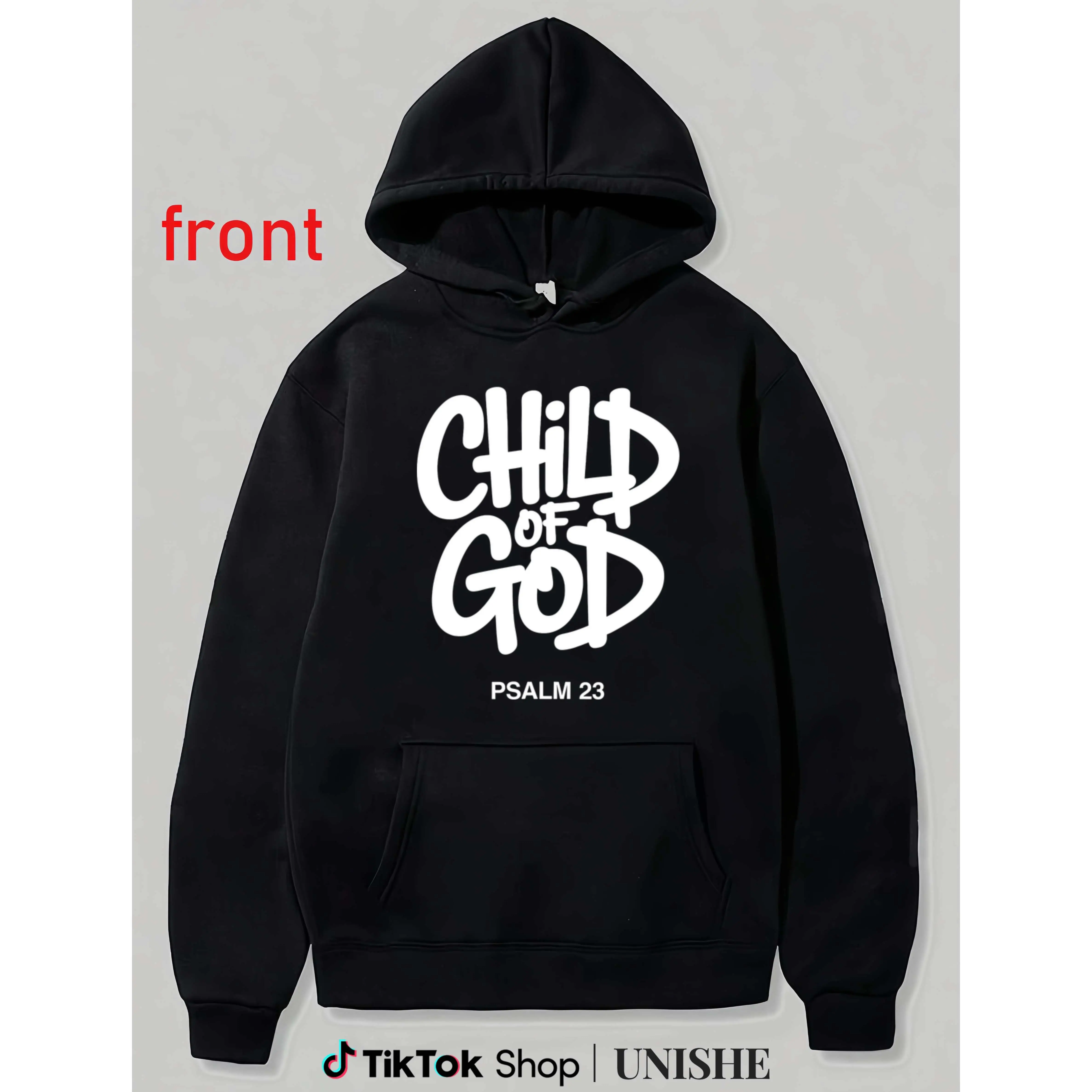 Faith-Based Christian Hoodie with Psalm 23 – Long Sleeve for Children