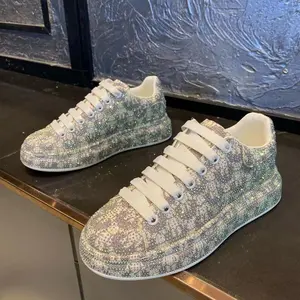2026 spring fashion sneakers high-end trend thick sole full diamond studded casual shoes trendy brand for men  multi-purpose diamond men's shoes,Stylish, comfortable.
