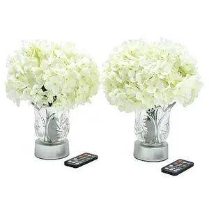 Living Glow Rechargeable LED Color Changing Flower Light - Set of 2 Living Glow Rechargeable LED Color Changing Flower Light - Set of 2