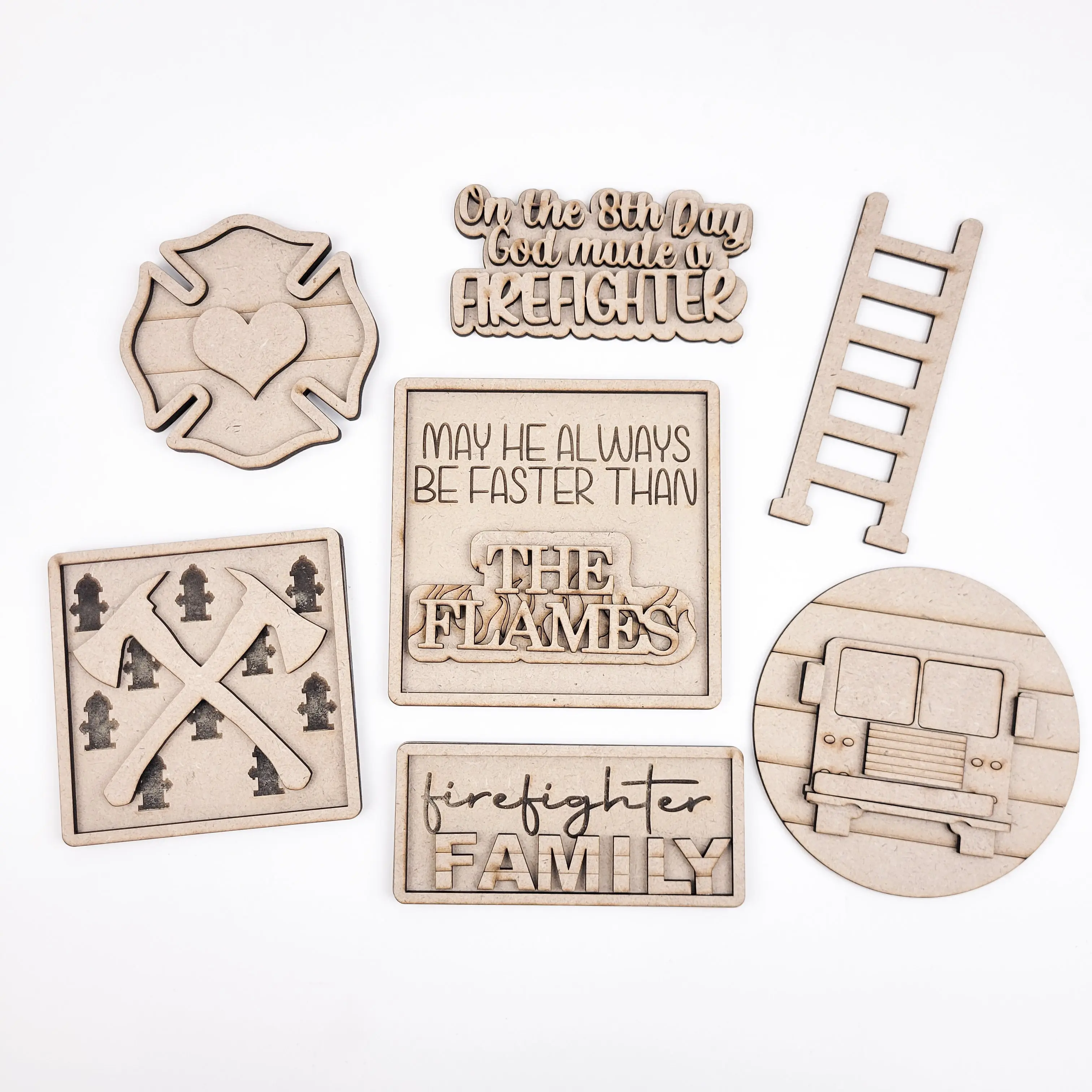Firefighter Appreciation Tiered Tray DIY Paint Kit