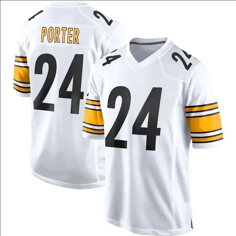 Unisex Football inspired by Porter Jr. 24 Watt Home Game Jersey - Black