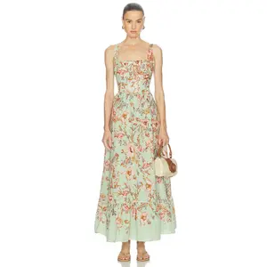 HEMANT AND NANDITA Corset Dress in Green