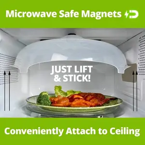 12 Inch Magnetic Microwave Splatter Cover, BPA-Free with Steam Vents for Food, Convenient